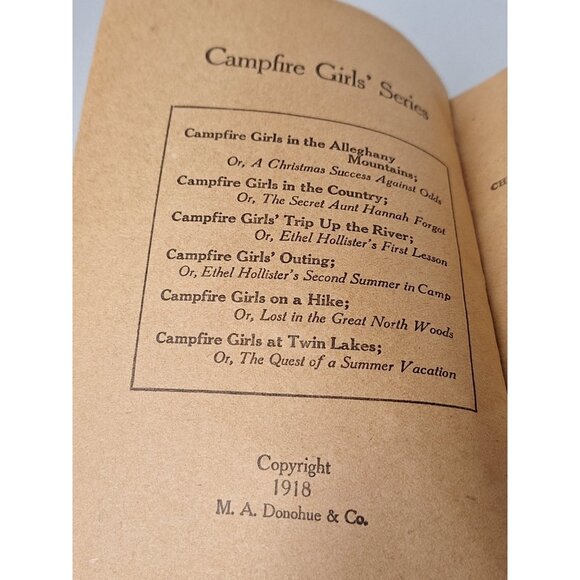 Camp-Fire Girls 1918: At Twin Lake And On A Hike - Lot Of 2 Books - Picture 15 of 16